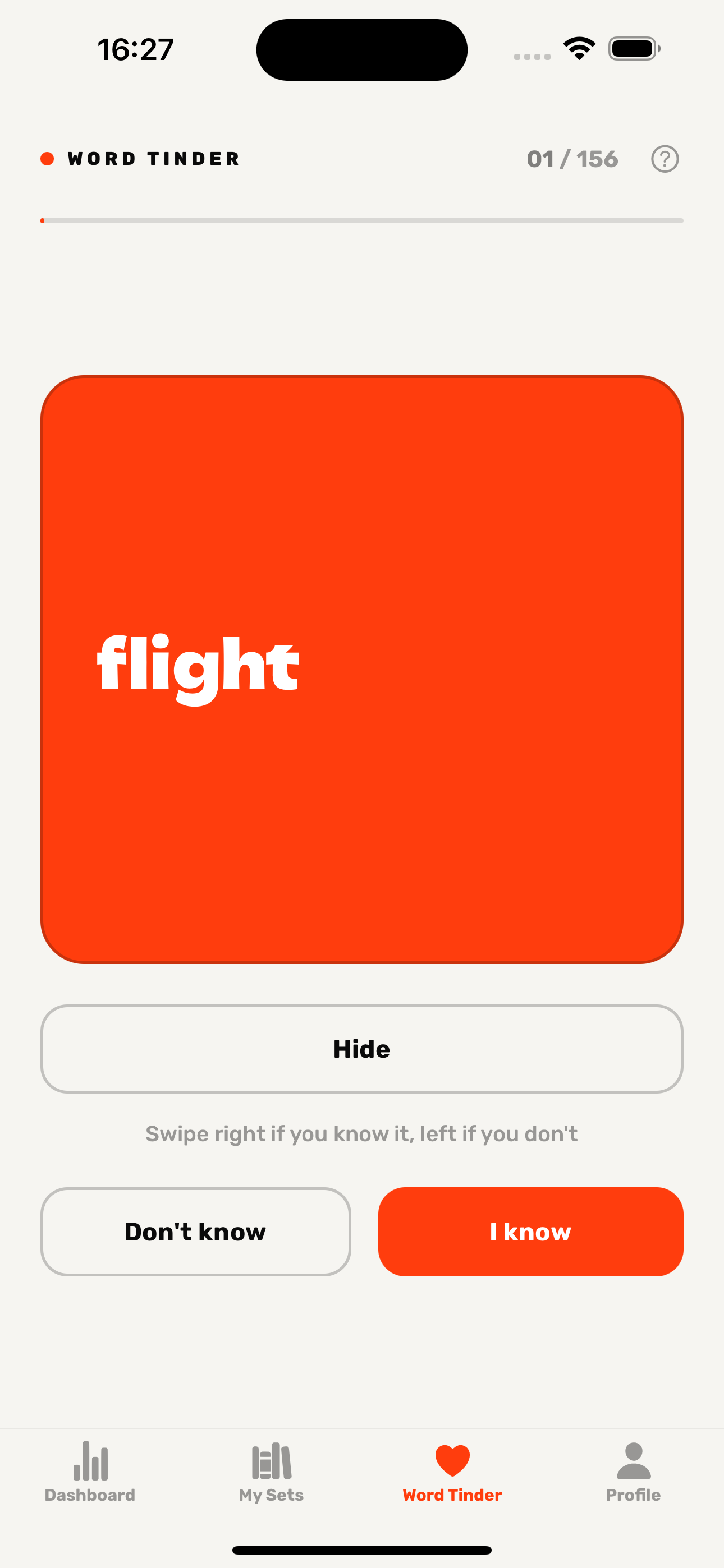 Word Tinder
